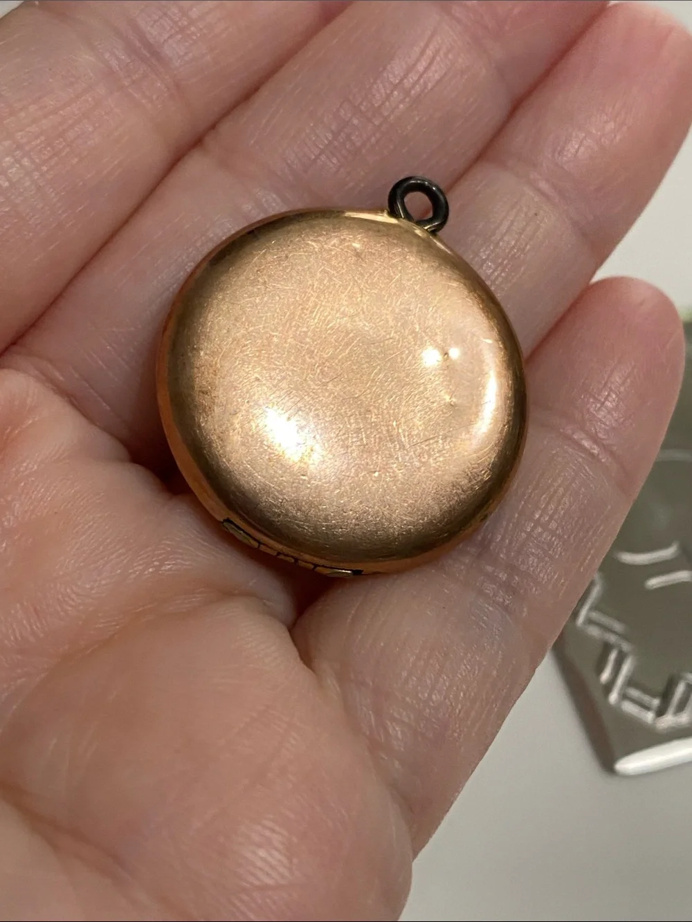 Monogrammed G Silver Money Clip and Gold Locket Set